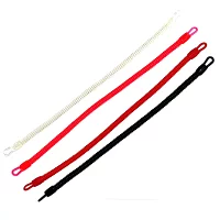 265mm PU コイルキーホルダー 両端キャップ付き 50本 